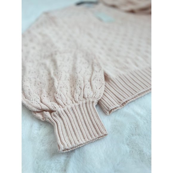 NWT Joie Women's Size S PHILLIPA Pointelle Knit Sweater MSRP $248 - Picture 10 of 12